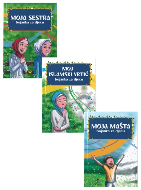 Komplet 3 bojanke Sibela Ćatović Avdović islamske knjige islamska knjižara Sarajevo Novi Pazar El Kelimeh